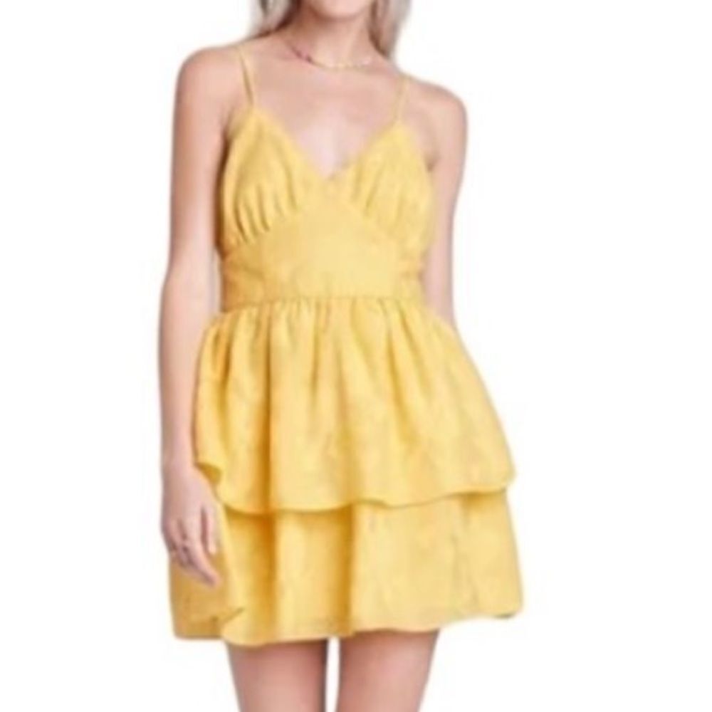 ‎Wild Fable Gold Fit And Flare Tiered Dress, Size M, NWT